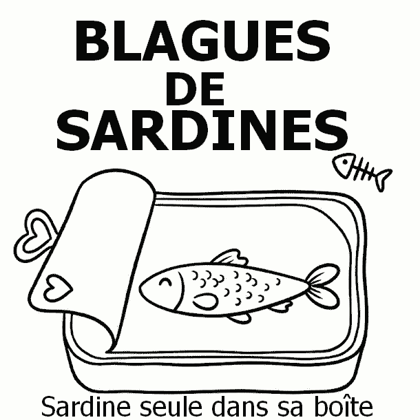 Blagues de sardines pour enfants. Illustration.